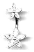 Belly Button Ring Double Starfish Navel Ring