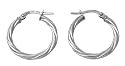 9ct White Gold UER 042W Ladies Hoop Earrings