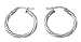 9ct White Gold UER 042W Ladies Hoop Earrings