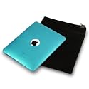 APPLE IPAD 3 PC EXECUTIVE ACCESSORY PACK - BLUE SPIRAL PATTERN GEL  CASE, SCREEN PROTECTOR, BLACK POUCH PART OF THE QUBITS ACCESSORIES  RANGE