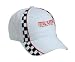 FOOTBALL PLAYERS ARE MEASURED BY THE YARD! Adult White Racing Checker Hat / Cap