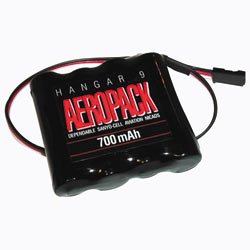 Aeropack Receiver 700mAh NiCD FUT J, Flat by Hangar 9