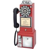 New-CROSLEY RADIO CR56-RE 1950S CLASSIC PAY PHONE- RED - COYCR56RE