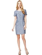 Autograph Pure Linen Multiple Pockets Tunic Dress