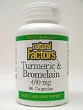 314lR%2BkBbKL. SL160  Natural Factors Turmeric & Bromelain   90 Capsules