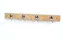Spectrum 79170 Stratford Wood Rack with 4 Double Chrome Hooks, Maple Finish