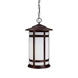 Capital Lighting 9954BB-GU Outdoor Fixture with Frosted Seeded Glass Shades, Burnished Bronze Finish
