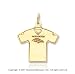 14k Yellow Gold Sporty Baltimore Ravens T-Shirt Pendant