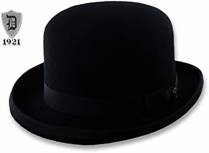 DPC 1921, Black Ultra Felt Derby Hat, Bowler Dress Tuxedo