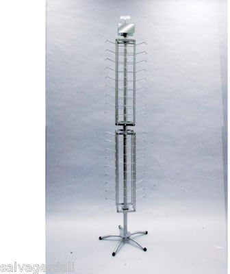 Eyeware Display Sunglasses Silver Floor Spinner 72 Pair Rack New
