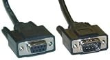 DB9 Male / DB9 Female, 9C, Serial Cable, 1:1, 50 ft, Black (UL)
