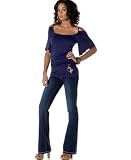 Baby Phat - Baby Phat Plus Size Embroidered Off-The-Shoulder Top & Five-Pocket Jean