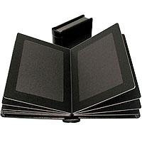 Adorama Pro Photo Album, Black Leatherette Cover with 12 Library Bound Black Pages, Holds 24 4