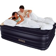 Luftbett Raised Downy - Blue Queen - mit elektrischer Pumpe
