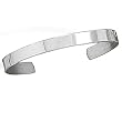Polished Pewter Men's Cuff Bracelet