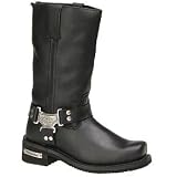 Milwaukee Motorcycle Clothing Company Classic Harness Size 7C Black Leather Women's Boots