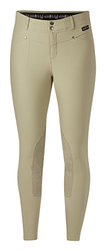 Kerrits Cross-Over Breech Kneepatch Tan Size: Extra Small