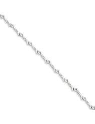 Sterling Silver Rhodium Plated Diamond Bracelet