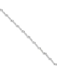 Sterling Silver Rhodium Plated Diamond Bracelet