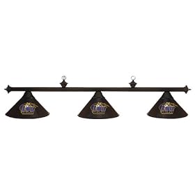 Louisiana State LSU Tigers 3pc BLACK METAL SHADE POOL TABLE LIGHT LAMP