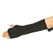 Cable Knit Arm Warmer Fingerless Long Gloves Gray