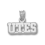 University of Utah Block UTES 1/4 Pendant (Silver)