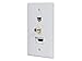 Monoprice Recessed HDMI Wall Plate, with 1 HDMI F/F Adapter, 1RJ45 Cat5e Coupler & 1 F Connector, Gold Plated