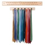 Men's Wooden Mounted Traditional Tie Rack by Ties.Com Accessories in Natural