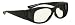 X-RAY RADIATION PROTECTIVE GLASSES IN LARGE PLASTIC BLACK SAFETY FRAME WITH PERMANENT...
