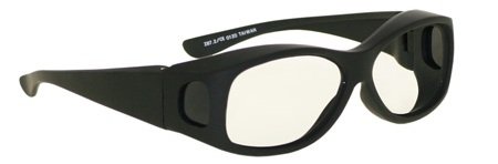 X-RAY RADIATION PROTECTIVE Over Eyewear GLASSES IN LARGE PLASTIC BLACK SAFETY FRAME WITH PERMANENT SIDE SHIELDSB000MHLS3Y : image