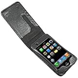 New Amzer Flip Lid Executive Case Black For Ipod Touch 360 Degree Slim Leather Swivel Belt Clip