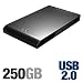Seagate FreeAgent Go 250 GB USB 2.0 Portable External Hard Drive-Black ST902503FAA2E1-RK