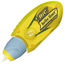 [BIC 101846] テープ式蛍光マーカー　ブライトライナーテープ　イエロー