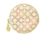 Coach Op Art Signature Round Coin Case Wallet Bag Multi