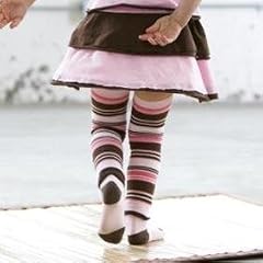 BabyLegs, Leggings, Armstulpen, Beinstulpen Einheitsgröße auch für Erwachsene, Rosa/ Braun gestreift