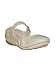 MIU MIU Canvas Tie Dyed Flat Mary Jane Shoe in Gesso + Acqua