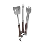 Weber Original Stainless Steel Fork, Spatula, and Tongs BBQ Grill Set