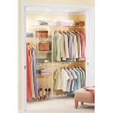 Rubbermaid 3D05 FastTrack FreeSlide 5-to-10-Foot Expandable Wardrobe Organizer with Shoe Organizer, White