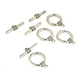 4 Bali Toggle Clasps Beading Pewter Antique Bracelets