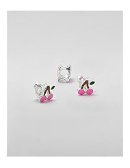 Fruit Colored Enamel Bead In 92.5 Sterling Silver