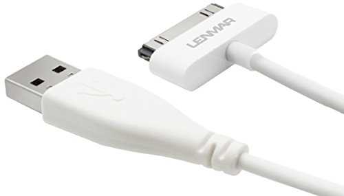 Extra Long 6 Foot (6ft) iPhone / iPod / iPad USB Charge and Sync Cable Made of Premium Rubberized Non-tangle Material - White