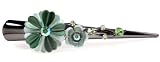 Green Flower Power Swarovski Alligator Clip