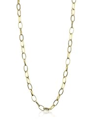 Kenneth Jay Lane 36" Satin Gold Small Link Necklace