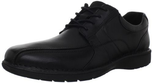 Clarks Men's Clarks Sektor 4 Eye Oxford,Black Smooth Leather,9 M US