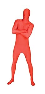 M-Suit 161-177cm Adult Costume Second Skin Bodysuit from the Makers of Morphsuits (Large, Red)