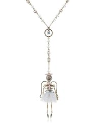 Betsey Johnson "Angel Devil" Angel Skull Long Y-Shaped Pendant Necklace, 39"