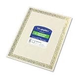 Geographics(R) Blank Certificates, Serpentine With Gold Foil Stamp, Pack Of 12