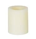 Round Flameless Real Wax Pillar Candles 4-Inch Champagne