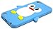 BUKIT CELL (TM) Apple iPod Touch 5 Penguin Silicone Case (SKY BLUE) + BUKIT CELL Trademark Lint Cleaning Cloth + Screen Protector + WirelessGeeks247 METALLIC Touch Screen STYLUS PEN with Anti Dust Plug