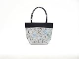 Silk Purse with Flower Embroidery, Silver